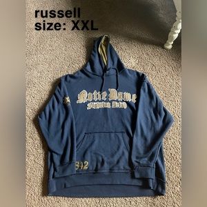 Navy Blue and Gold Russell Notre Dame Hoodie
